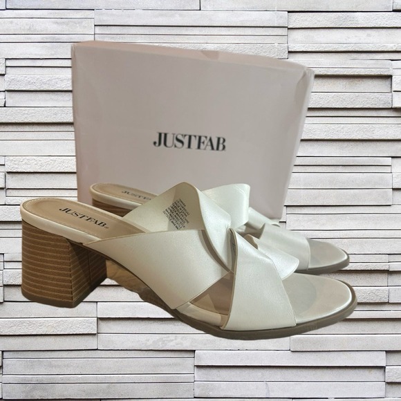 JUSTFAB White SlideOn Summer Shoes Sz. 11 - Picture 3 of 6